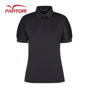 [팬텀] 여성 메쉬 소매 카라 반팔티셔츠