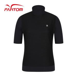 [팬텀] 여성 메쉬 배색 덧방 반목 반팔티셔츠