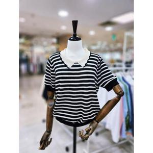 스테파니 세이브존08 물결 카라 니트 티 A24SW4209