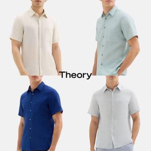 띠어리 theory O033511R 남자 스탠다드 핏 리넨 발팔 셔츠