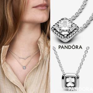 판도라 Pandora 396241CZ 남자 여자 스터링 실버 크리스탈 파베 펜더트 목걸이