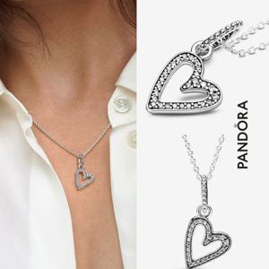 판도라 398688C01 스파클링 프리핸드 하트 펜던트 목걸이