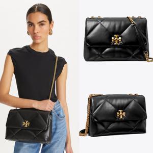 토리버치 154704 001 여자 Kira 플라크 로고 퀼팅 숄더백