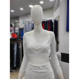 BTR골프 세이브존06 여성 냉감 라운드 크롭탑 긴팔 이너 티셔츠 유리엘 BVT4837W