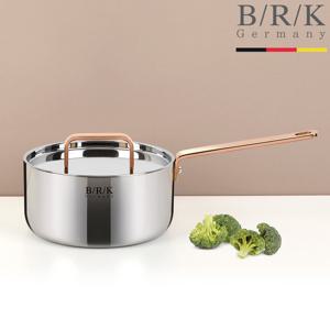 [비알케이(생활)]로즈골드 통5중 스테인리스 스틸 편수 냄비 18cm