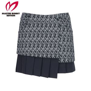 [마스터바니] 여성 심볼 자카드 플리츠 레이어 큐롯 스커트