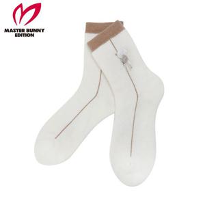 [마스터바니] 여성 비딩 브로치 컬러 라인 중목 양말