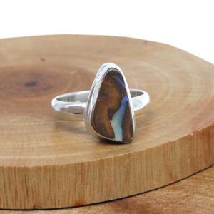 볼더 오팔 천연보석 기념일 반지 19호 24R-221035