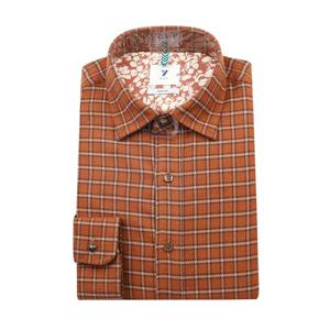 [예작(셔츠)]구김없는 울 혼방 체크 남방 YJ4WUA752-OR