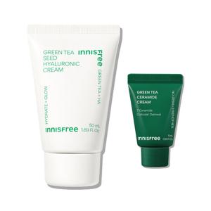 이니스프리 그린티 씨드 히알루론산 크림 50mL (튜브형) + 그린티 세라마이드 크림 15ml