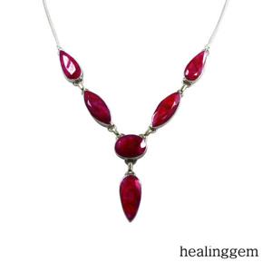 루비 천연석 보석 원석 탄생석목걸이
