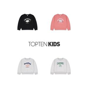 탑텐키즈 MKF1TR2201 여아 더블니트 그래픽 스웨트셔츠