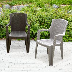 모니카 라탄 체어 4개 플라스틱 야외 정원 테라스 카페 간이 커피숍 매장 업소 의자