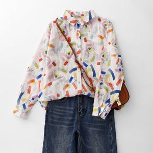 리스 스프링클 코튼 블라우스_NC1BL093