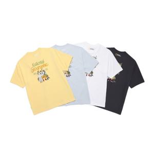 내셔널지오그래픽 N252UTS981 리젠아스킨 트래블2 그래픽 세미오버핏 반팔 티셔츠 4종택 1