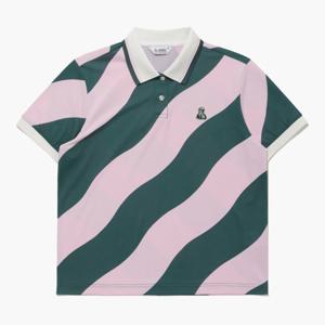 [먼싱웨어]여성 피터보기 웨이브 카라 반팔티셔츠 라이트핑크(MQ222PTS42)