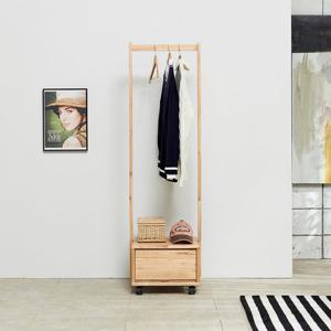 아이앤 리안 참죽 원목 400 이동식 행거 WT