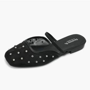 [베어파우]  VITA 여성 블랙 크리스탈슬리퍼  K2961001RA-W