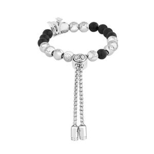 루이비통 모노그램 비즈 브레이슬릿 실버 블랙 M00512