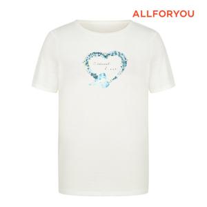 [올포유] 여성 원포인트 반팔 티셔츠 ALQTM3211-100