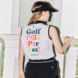 [먼싱웨어]여성 레터링 슬리브리스 화이트(MQ212LST61)