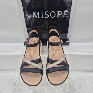[미소페]By미소페 크로스 스트랩 큐빅 샌들 112HH424SF021 BLACK