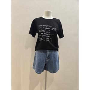 숲  (SB6ST31) 레터링 포인트 반팔 티셔츠