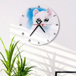 아트박스/꾸밈 ik427-귀여운고양이_인테리어벽시계