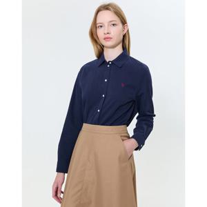 헤지스 여성 24FW 클리어런스스테디셀러네이비 페더 트윌 긴소매 셔츠 WSSH4D814N2