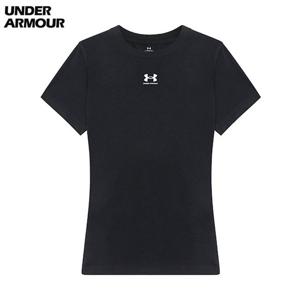 언더아머 UA 라이벌 코어 헬스 러닝 등산 여성 반팔티 1383648-001