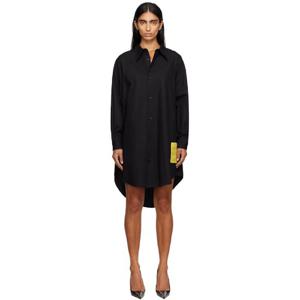 25 FW 메종마르지엘라 여성 블랙 셔츠 미니 드레스 252188F052006