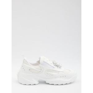 로저비비에 화이트 메쉬 패널 비브 온 더 런 스니커즈 RVW75640