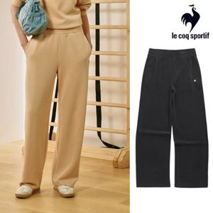 [르꼬끄] 여성 레귤러핏 샌드워싱 더블텐션 팬츠 QQ322OFP85_BLK