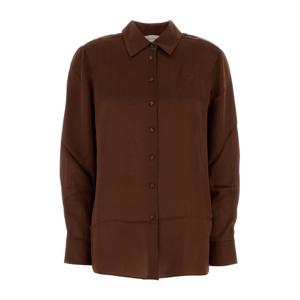 짐머만 초콜릿 새틴 하이프노틱 롱 슬리브 셔츠 5747TF251 TAN