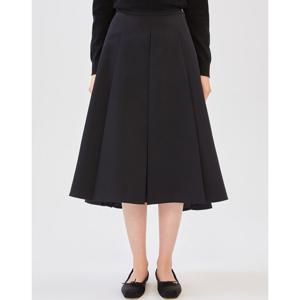 질스튜어트 뉴욕 여성 24FW 블랙 핀턱 롱 플레어스커트 JSSK4D340BK