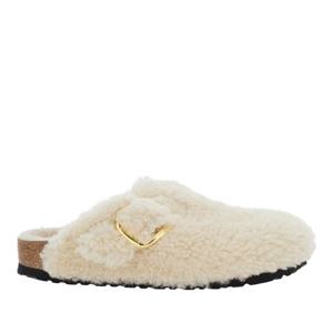 버켄스탁 테디 시어링 빅 버클 뮬 1025664 EGGSHELL