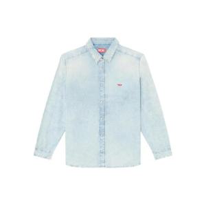25 FW 디젤 디심플리 블리치 이펙트 데님 셔츠 A03534068TM TP442052336