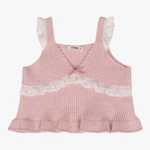 치크 HC04 레이스 포인트 뷔스티에 조끼 CKVK25W1G