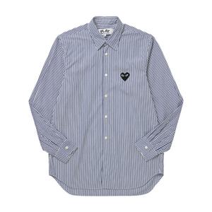 꼼데가르송 AX-B018-051 1 (P1B018 1) PLAY 플레이 블랙 하트 와펜 스트라이프 남성 셔츠