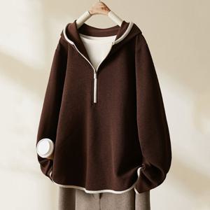 마드리드 후드 반집업 니트_NC3LK011