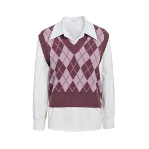 [제이제이 지고트]니트 베스트+셔츠 블라우스GRAN0BL121