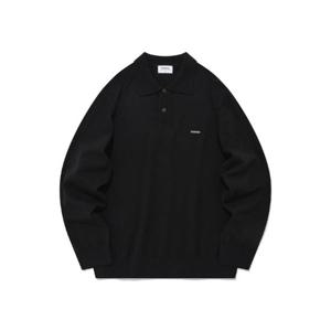 커버낫긴팔티 CQK CO2301KT02-BK 베이직 카라 니트 블랙