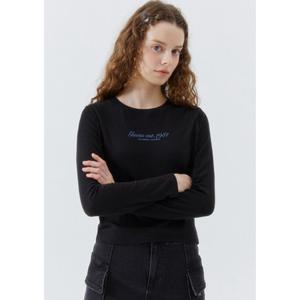 [GUESS]게스진 여성 소매 디테일 긴팔티(YO3K2414)