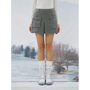 M 파리게이츠골프반바지 NQC 521D4PC502_GY 여성 언발 포켓 플리츠 큐롯 스커트