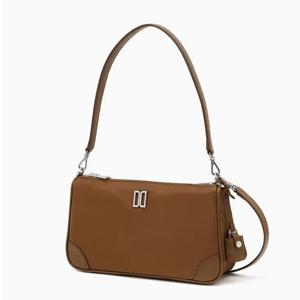 [닥스핸드백] 벨포드 크로커 배색 브라운 나일론 숄더백 S DCBA6E075W2