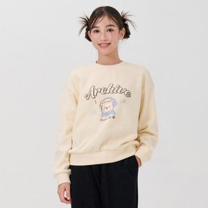 [오션스카이] 여아 밍크 기모 캐릭터 레터링 맨투맨 티셔츠-EFJG5187D05