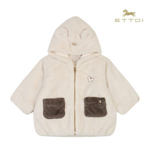 [에뜨와]로건배색FUR JP 07S725011/유아겨울점퍼,돌선물,조카선물,크리스마스선물