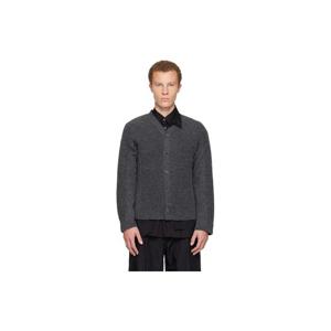 25 FW 꼼데가르송 남성 그레이 울 가디건 252058M200001