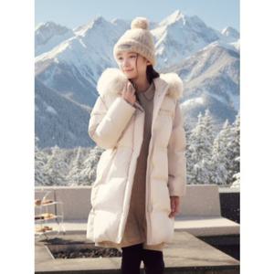 [디스커버리키즈US] (DKDJ63056-BES) 여아 레니아 구스다운 롱패딩