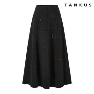 [탱커스]스팽글 플레어 니트 융털 롱 밴딩 스커트 (TX4SK013L0)
